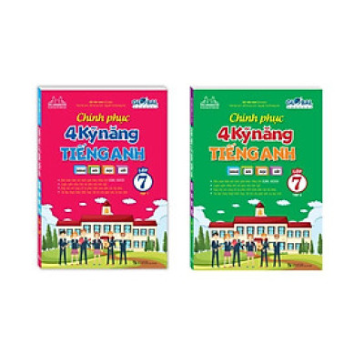 Sách - Combo Chinh phục 4 kỹ năng tiếng anh nghe - nói - đọc - viết lớp 7 - tập 1 + 2 ( GLOBAL SUCCESS )