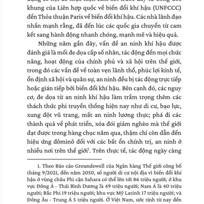 An ninh khí hậu trong quan hệ quốc tế ( sách chuyên khảo)