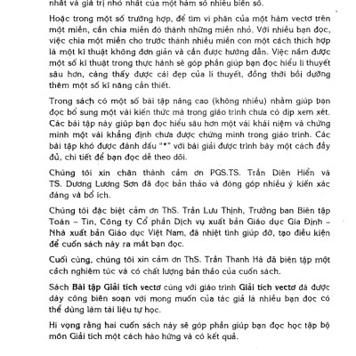 Bài tập giảI tích vectơ