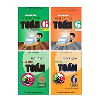 Sách - combo phương pháp giải bài tập toán 6 + bài tập em học toán lớp 6 - theo chương trình giáo dục phổ thông mới