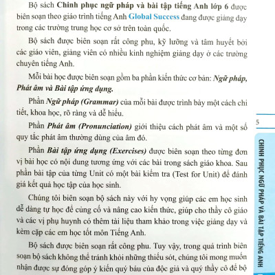Global Success - Chinh Phục Ngữ Pháp Và Bài Tập Tiếng Anh Lớp 6 - Tập 1 (Có Đáp Án) (Tái Bản 2023)