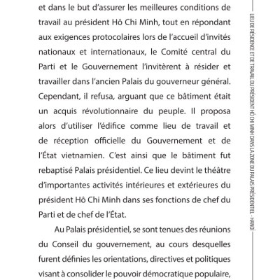 Lieu de residence et de travail du pesident Ho Chi Minh dans la zone du palais presidentiel - Hà Nội