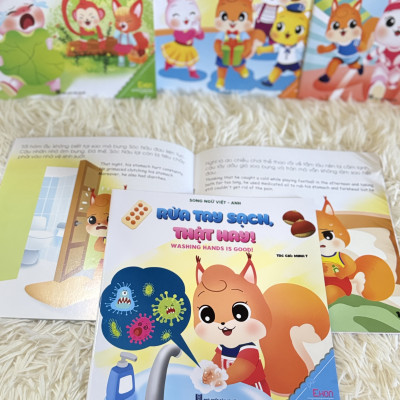 Combo 10 cuốn sách Ươm mầm kỹ năng sống cho trẻ 0-10 tuổi (Song ngữ Việt Anh)