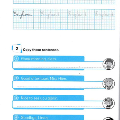 English Handwriting - Vở Tập Viết Tiếng Anh Lớp 4 - Tập 1
