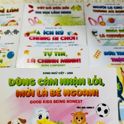 Combo 10 cuốn sách Ươm mầm kỹ năng sống cho trẻ 0-10 tuổi (Song ngữ Việt Anh)