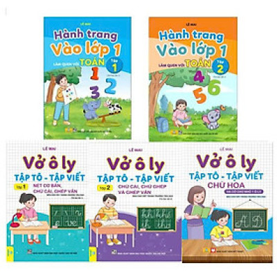 Sách - Combo 5 cuốn Vở Ô Ly Tập Tô - Tập Viết, Hành trang vào lớp 1 (Lê Mai) - Ndbooks