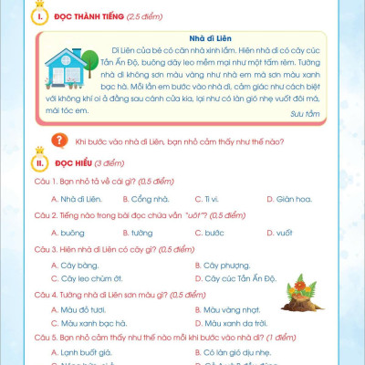 Đề Kiểm Tra Tiếng Việt Lớp 1 - Cả Năm - Chân Trời Sáng Tạo - Bản Quyền