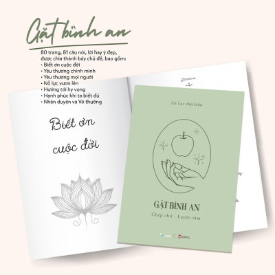 Sách GẶT BÌNH AN (Chép Chữ - Luyện Tâm)  - Bản Quyền