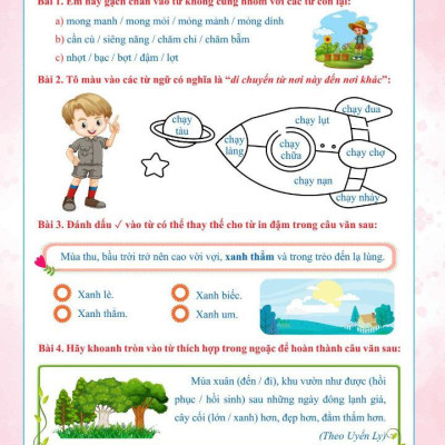 Ôn Hè Tiếng Việt 4 - Dành Cho Học Sinh Lớp 4 Lên Lớp 5