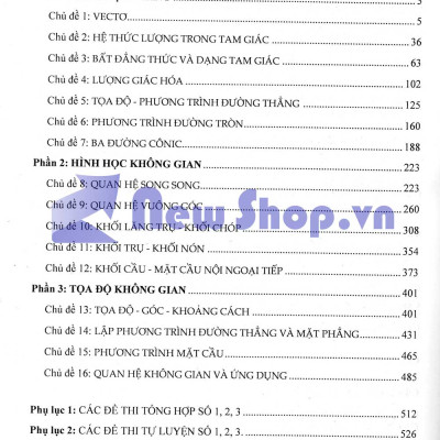 Combo Tổng Ôn Tập Chuyên Đề: Phương Trình Và Hệ Phương Trình + Tích Phân Và Bất Đẳng Thức + Hình Học Và Hình Học Giải Tích (Bộ 3 Cuốn) - HA