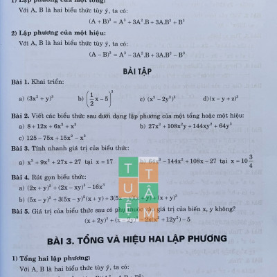 Sách - 500 bài tập cơ bản và nâng cao Toán 8