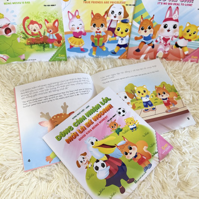 Combo 10 cuốn sách Ươm mầm kỹ năng sống cho trẻ 0-10 tuổi (Song ngữ Việt Anh)