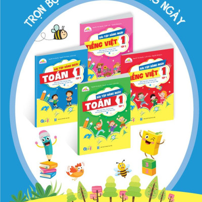 Sách - Combo Bài Tập Hằng Ngày - Toán và Tiếng Việt Lớp 1 - Kết Nối Tri Thức Với Cuộc Sống - Tập 1, 2 (2 cuốn) ,
