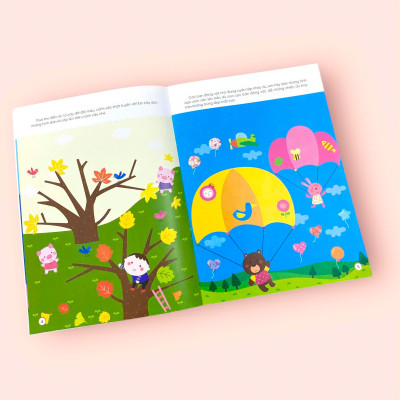 Sách cho bé - Sticker Thần Kỳ Phát Triển Chỉ Số CQ - Sáng Tạo - Dành cho trẻ 2-4 tuổi - Hình dán 3D càng dán càng vui