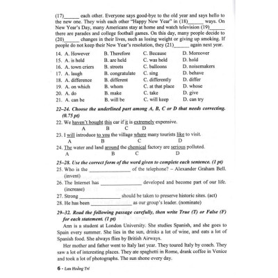 Sách - Bộ Đề Thi Tuyển Sinh Môn Tiếng Anh Vào Lớp 10 ( Lưu Hoằng Trí ) (HA-mk1)