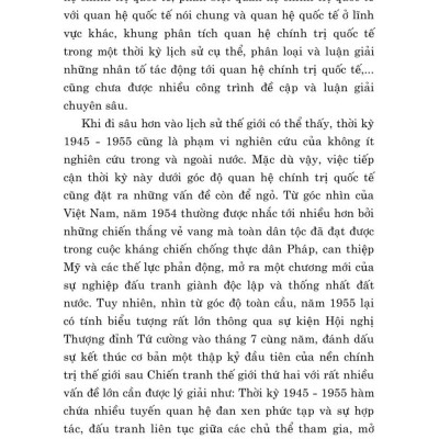 Hai cực hay đa cực quan hệ chính trị quốc tế năm 1945 - 1955 và tác động tới cách mạng Việt Nam - bản in 2024