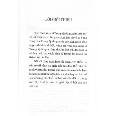 Cải Cách Kinh Tế Trung Quốc Qua Các Thời Đại - Ngô Hiểu Ba - Vanlangbooks