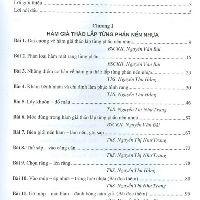 Phục Hình Răng Tháo Lắp (Dùng Cho Sinh Viên Răng Hàm Mặt) - bản in năm 2018