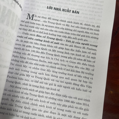 BÀN VỀ TRUNG QUỐC: Tiết lộ của người trong cuộc về siêu cường kinh tế mới - HENRY M. PAULSON, JR - Nxb Chính trị quốc gia Sự Thật – bìa mềm