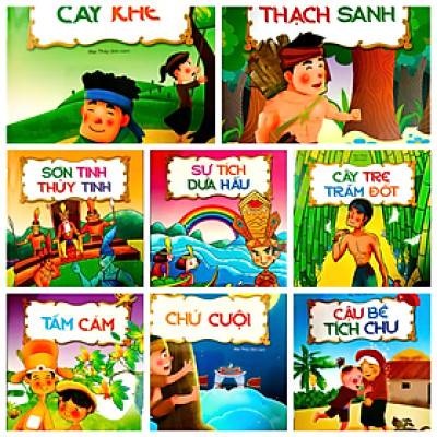 Combo Bộ Truyện Cổ Tích Việt Nam Đặc Sắc - Bộ 8 Cuốn + Tặng Hộp Bút Sáp Màu Ngẫu Nhiên