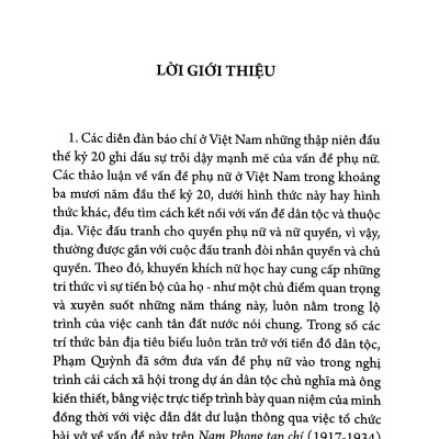 Tủ Sách Phụ Nữ Tùng Thư - Giới Và Phát Triển - Nam Phong Tạp Chí - Vấn Đề Phụ Nữ Ở Nước Ta