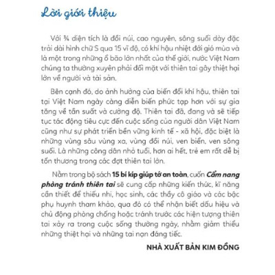 15 Bí Kíp Giúp Tớ An Toàn - Cẩm Nang Phòng Tránh Thiên Tai