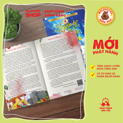 Sách song ngữ – Truyện kể cho bé trước giờ đi ngủ – Quyển 1 – Cùng con phát triển IQ, EQ và làm quen với tiếng Anh kèm File Audio