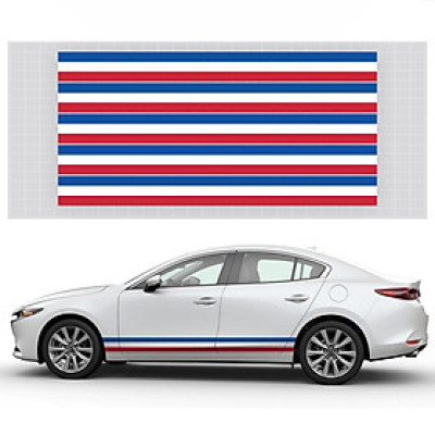 Combo 3 mét Decal Tem Sườn Xe Ô Tô chọn mẫu Mẫu Cờ Đức, Pháp, Italy, Performance, Decal Dán Sườn Xe Ô Tô Đẹp Nhất
