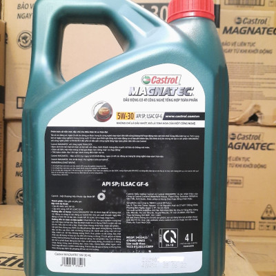 Dầu nhớt cho động cơ ô tô Castrol Magnatec, SAE 5W-30, SP, ILSAC GF-6 (Can 4 lít)