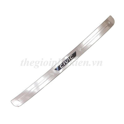 BỘ SẢN PHẨM Nẹp bước chân và ốp chống trầy cốp Honda Civic 2016-2019 - Mẫu Inox