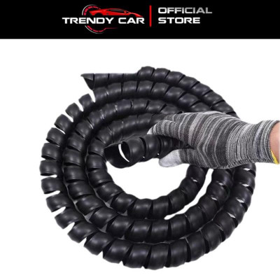 Dây xoắn ruột gà, dây bọc điện phi 6/8/10/12/16/20mm Cáp Ống PE Bảo Vệ Sắp Xếp Cáp Ống Thủy Lực Cuộn chống Xoắn Ốc