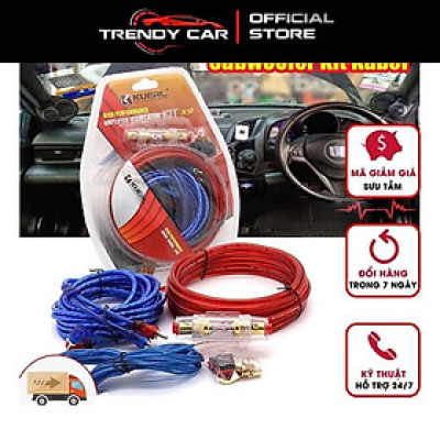 Bộ Dây Nguồn dây tín hiệu AV, cầu chì Lắp Sub Điện, Bộ kit Sub Trầm, Âmly Ô Tô- Phụ Kiện Âm Thanh Ô Tô KUERTH