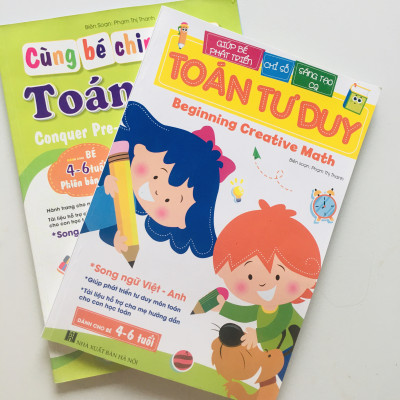 Sách- Toán Tư Duy 104 trang giúp phát triển Tư Duy môn Toán dành cho bé 4-6 tuổi (Song ngữ Việt Anh)