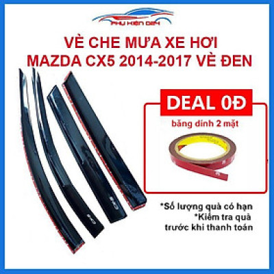 Vè mưa Mazda CX-5 2014-2015-2016-2017 vè đen che mưa bảo vệ trang trí xe
