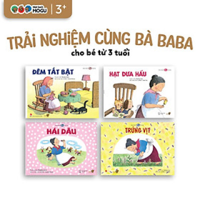 Truyện Ehon bé 3-4-5 tuổi - Bộ 4 cuốn Trải nghiệm cùng Bà Baba
