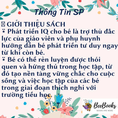 Sách Phát Triển IQ Cho Bé Làm Quen Toán Học Và Tập Tô Màu- Bộ 8 Quyển cho trẻ từ 5-6 tuổi