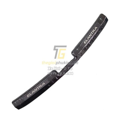 COMBO Nẹp bước chân và ốp chống trầy cốp Hyundai Elantra 2017-2020 vân Carbon
