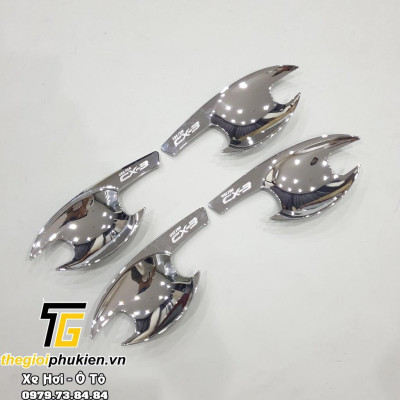 Bộ ốp tay nắm, hõm cửa xe Mazda CX3, CX3 mạ Crom