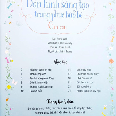 Sticker Dolly Dressing - Dán Hình Sáng Tạo Trang Phục Búp Bê - Cún Con