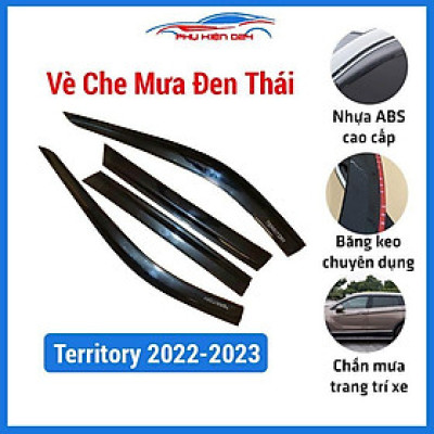 Vè che mưa ô tô Territory 2022-2023-2024 vè đen thái cao cấp chắn mưa, cản bụi, trang trí xe hơi