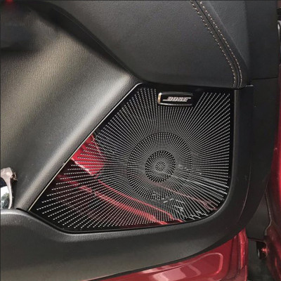 Ốp trang trí, bảo vệ màng loa dành cho xe Mazda CX-8, CX8 vân phay xước