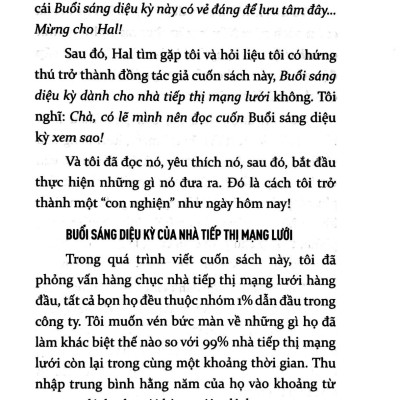Buổi Sáng Diệu Kỳ Dành Cho Nhà Tiếp Thị Mạng Lưới