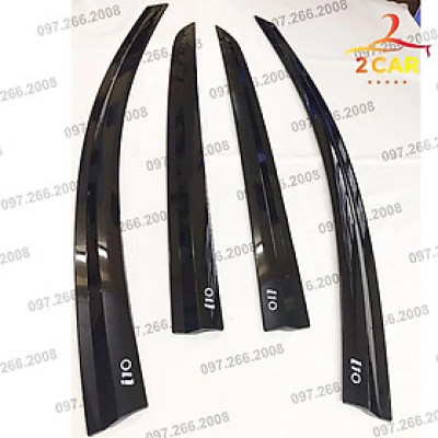 Vè Che Mưa Xe Hyundai i10 2022- 2023 Cao cấp, Bản Sedan nhựa đen bóng, che mưa che nắng khi xuống kính