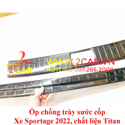 Ốp chống trầy cốp trong, ngoài xe KIA Sportage 2022, 2023 chất liệu TITAN cao cấp, chống trày sước cốp Sportage Titan