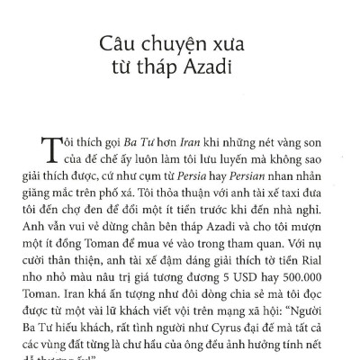 Vàng Son Một Thuở Ba Tư - Tập Du Ký