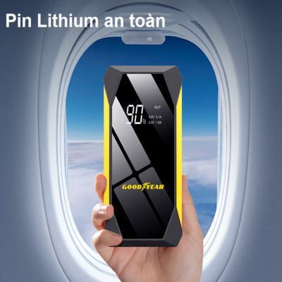 Bộ kích bình acquy ô tô, kiêm pin sạc dự phòng Goodyear GY-5295 10000mAh - HÀNG NHẬP KHẨU