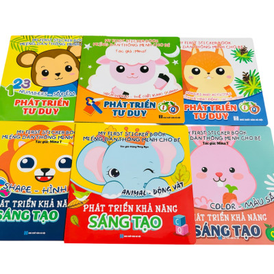 Sách- Combo 6 Cuốn sách Miếng dán Thông minh cho bé - My First Sticker Book (Phát triển Tư Duy và Khả năng Sáng tạo)