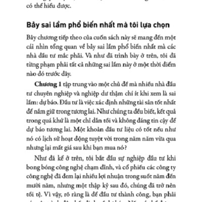 BÍ QUYẾT ĐẦU TƯ THÔNG MINH - 7 Sai Lầm Phổ Biến Của Các Nhà Đầu Tư (Và Cách Phòng Tránh)