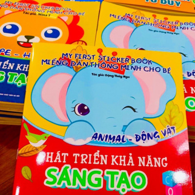 Sách- Combo 6 Cuốn sách Miếng dán Thông minh cho bé - My First Sticker Book (Phát triển Tư Duy và Khả năng Sáng tạo)