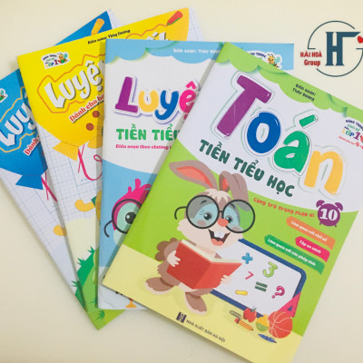 Sách- Combo 4 cuốn sách: Luyện viết 1, Luyện viết 2, Toán, Luyện đọc Tiền Tiểu Học (Hành trang cho bé vào lớp 1)